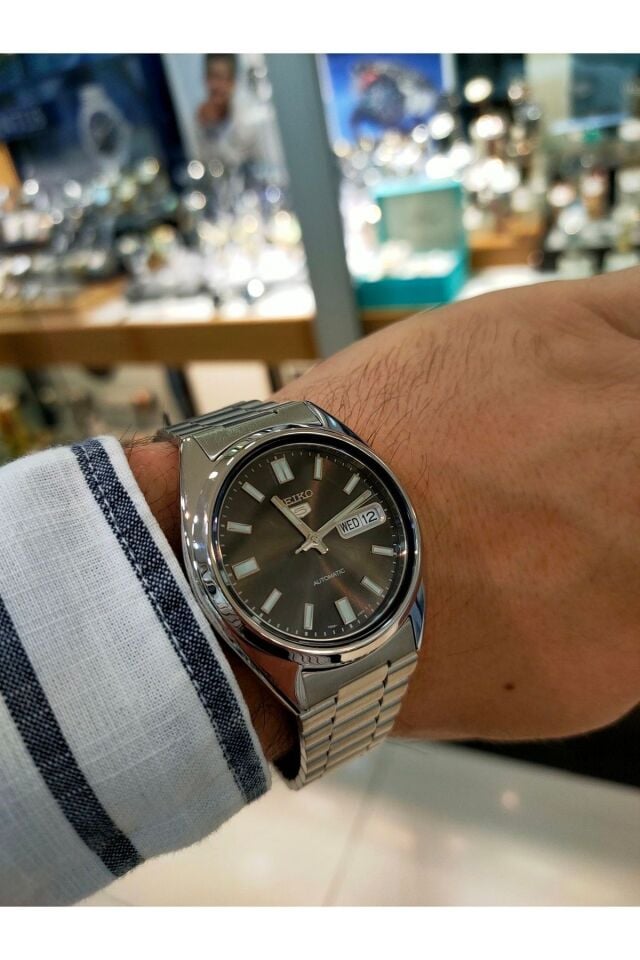 Seiko 5 SNXS79K1 Otomatik Çelik Gri Siyah Kadran 39 mm Erkek Kol Saati