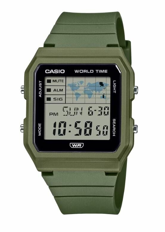 Casio LF-30W-3ADF Quartz Dijital Silikon Yeşil 34 mm Erkek Kol Saati