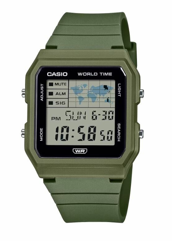Casio LF-30W-3ADF Quartz Dijital Silikon Yeşil 34 mm Erkek Kol Saati