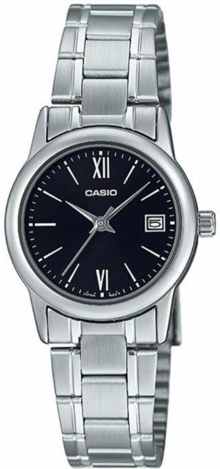 Casio LTP-V002D-1B3UDF Quartz Çelik Gri Siyah Kadran 25 mm Kadın Kol Saati