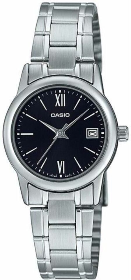 Casio LTP-V002D-1B3UDF Quartz Çelik Gri Siyah Kadran 25 mm Kadın Kol Saati
