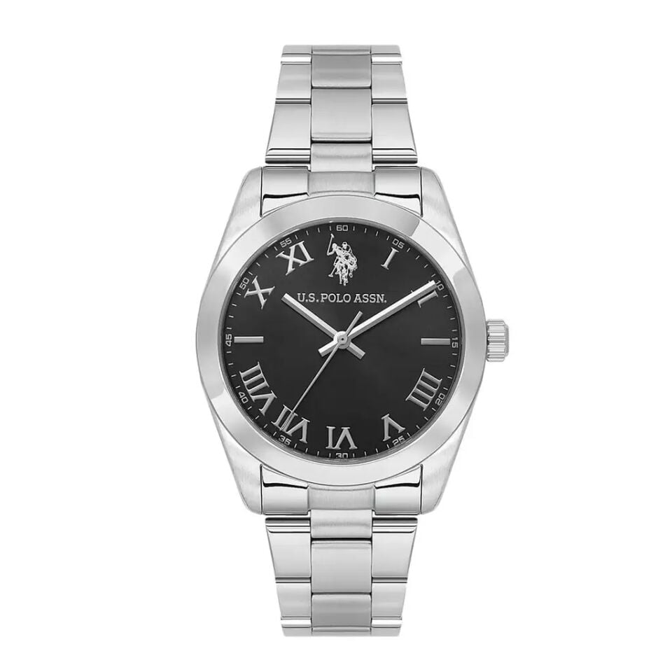 U.s. Polo Assn. USPA1114-04 Quartz Çelik Gri Siyah Kadran Erkek Kol Saati