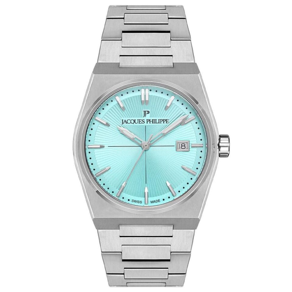 Jacques Philippe JPQGS4213X6LG Quartz Swiss Made Çelik Gri Safir Cam 40 mm Erkek Kol Saati
