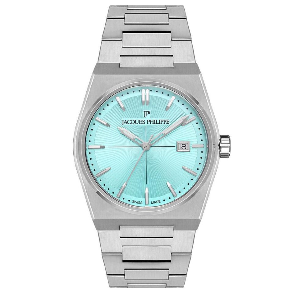 Jacques Philippe JPQGS4213X6LG Quartz Swiss Made Çelik Gri Safir Cam 40 mm Erkek Kol Saati