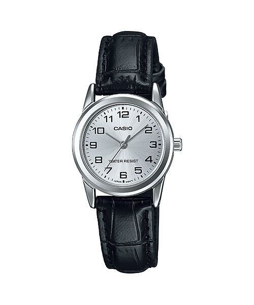Casio LTP-V001L-7BUDF Quartz Deri Siyah Gri Kadran 25 mm Kadın Kol Saati