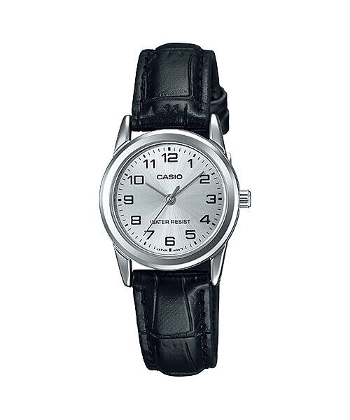 Casio LTP-V001L-7BUDF Quartz Deri Siyah Gri Kadran 25 mm Kadın Kol Saati