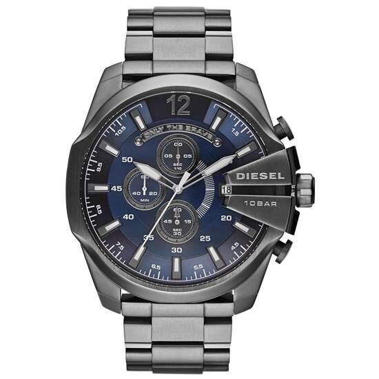 Diesel DZ4329 51 mm Füme Kronolu Çelik Erkek Kol Saati
