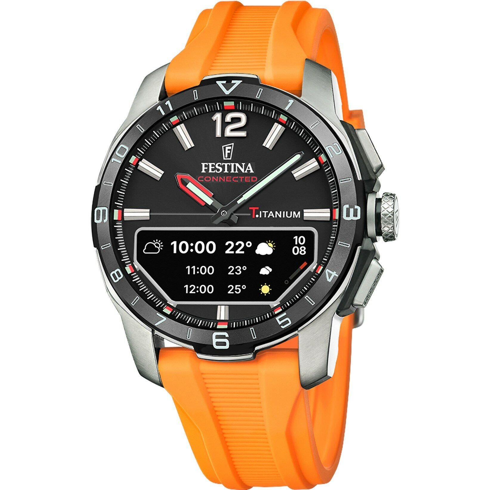 Festina F23000/D Conneted-d Silikon Turuncu 44 mm Erkek Kol Saati