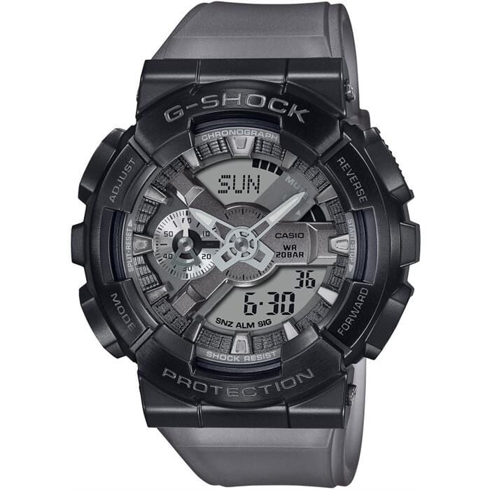 Casio GM-110MF-1ADR G-Shock Quartz Silikon Gri 20 ATM Erkek Kol Saati