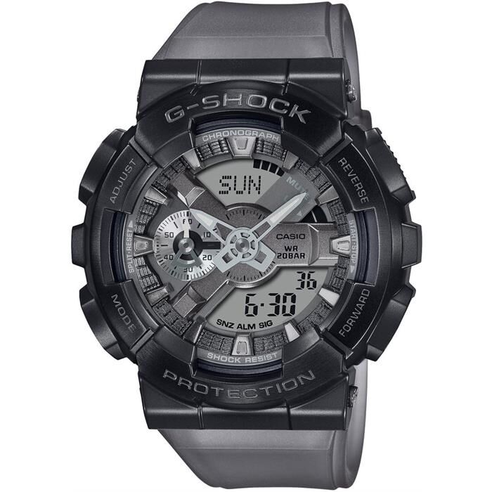 Casio GM-110MF-1ADR G-Shock Quartz Silikon Gri 20 ATM Erkek Kol Saati
