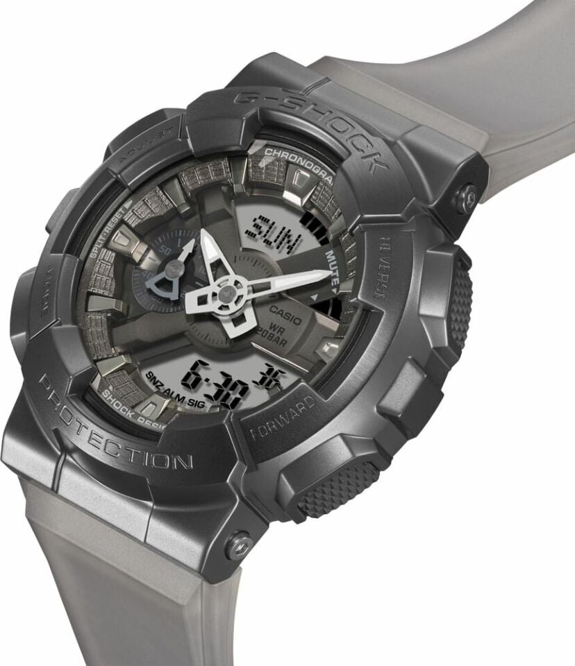 Casio GM-110MF-1ADR G-Shock Quartz Silikon Gri 20 ATM Erkek Kol Saati