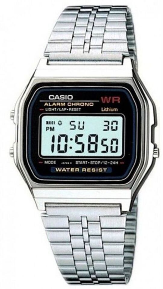Casio A159W-N1DF Quartz Dijital Çelik Gri 33 mm Erkek Kol Saati