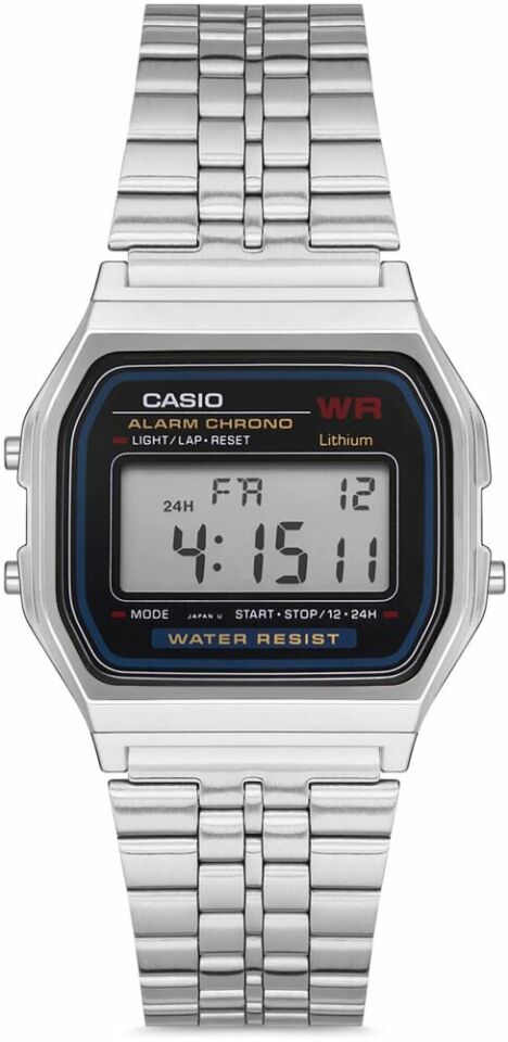 Casio A159W-N1DF Quartz Dijital Çelik Gri 33 mm Erkek Kol Saati