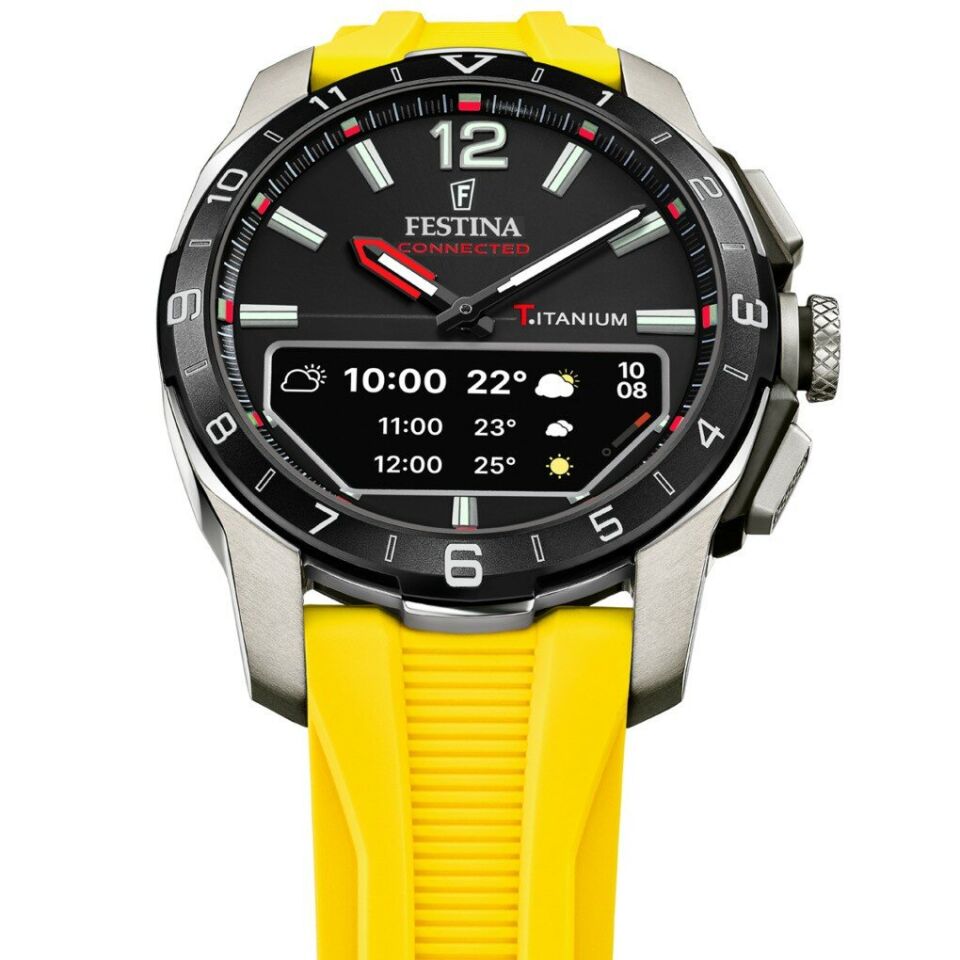 Festina F23000/A Quartz Analog/Dijital Silikon Sarı Safir Cam 44 mm Erkek Kol Saati