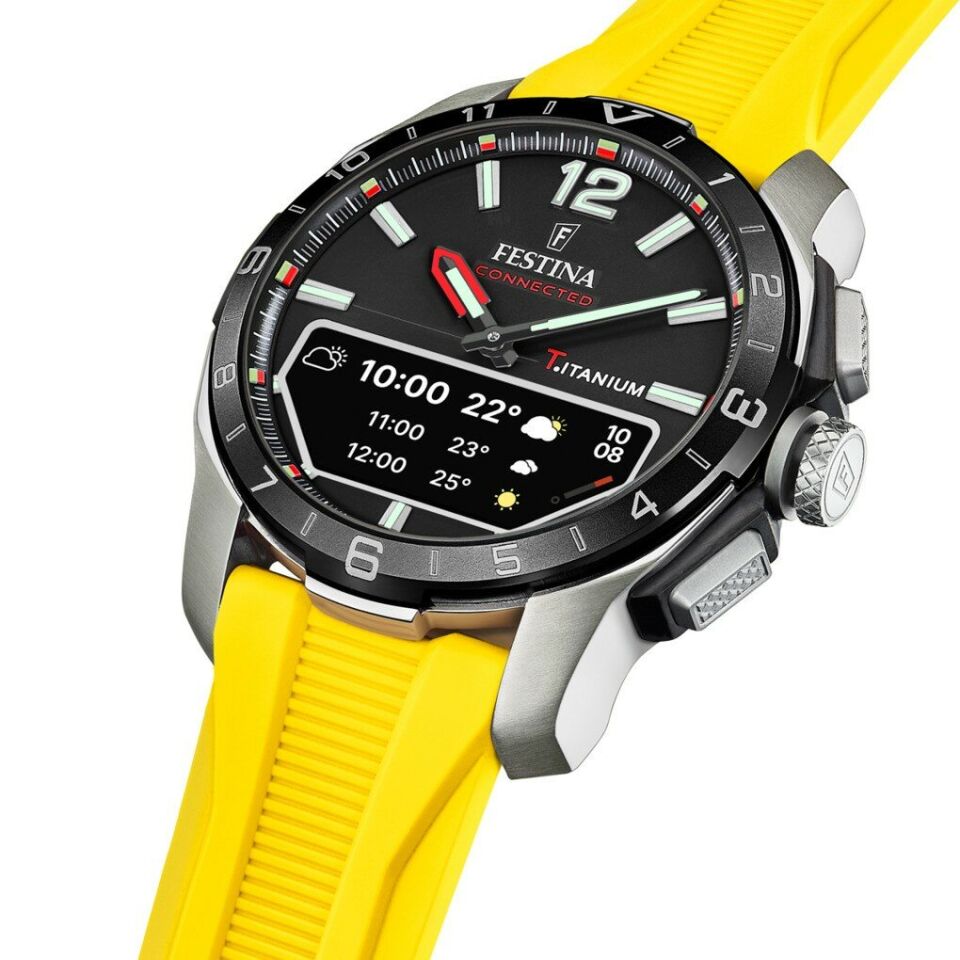 Festina F23000/A Quartz Analog/Dijital Silikon Sarı Safir Cam 44 mm Erkek Kol Saati
