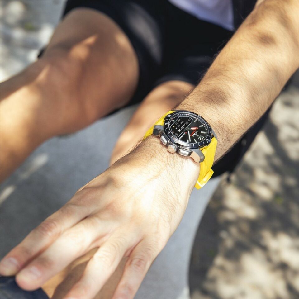 Festina F23000/A Quartz Analog/Dijital Silikon Sarı Safir Cam 44 mm Erkek Kol Saati