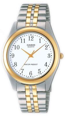 Casio LTP-1129G-7BRDF Quartz Çelik Altın/Gri Beyaz Kadran 26 mm Kadın Kol Saati