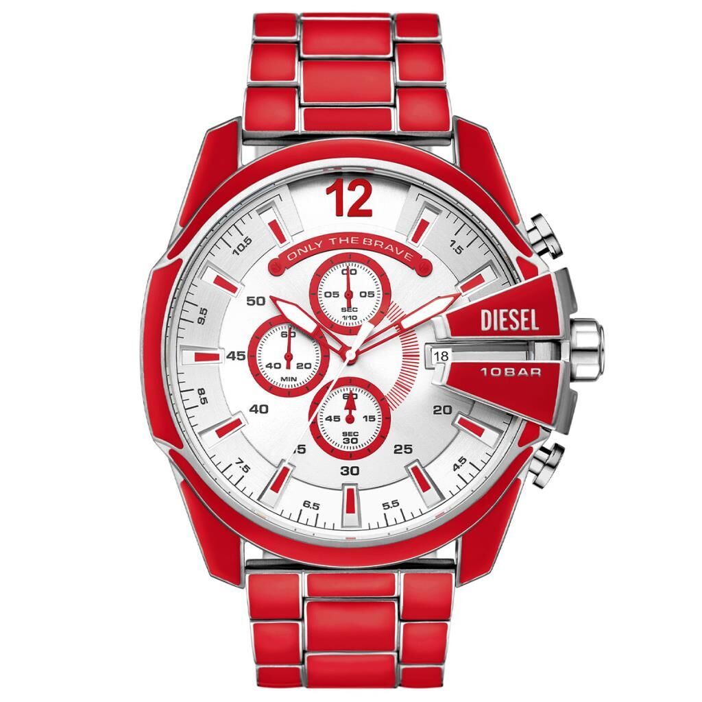 Diesel DZ4638 Quartz Çelik Gri/Kırmızı 10 ATM 51 mm Erkek Kol Saati