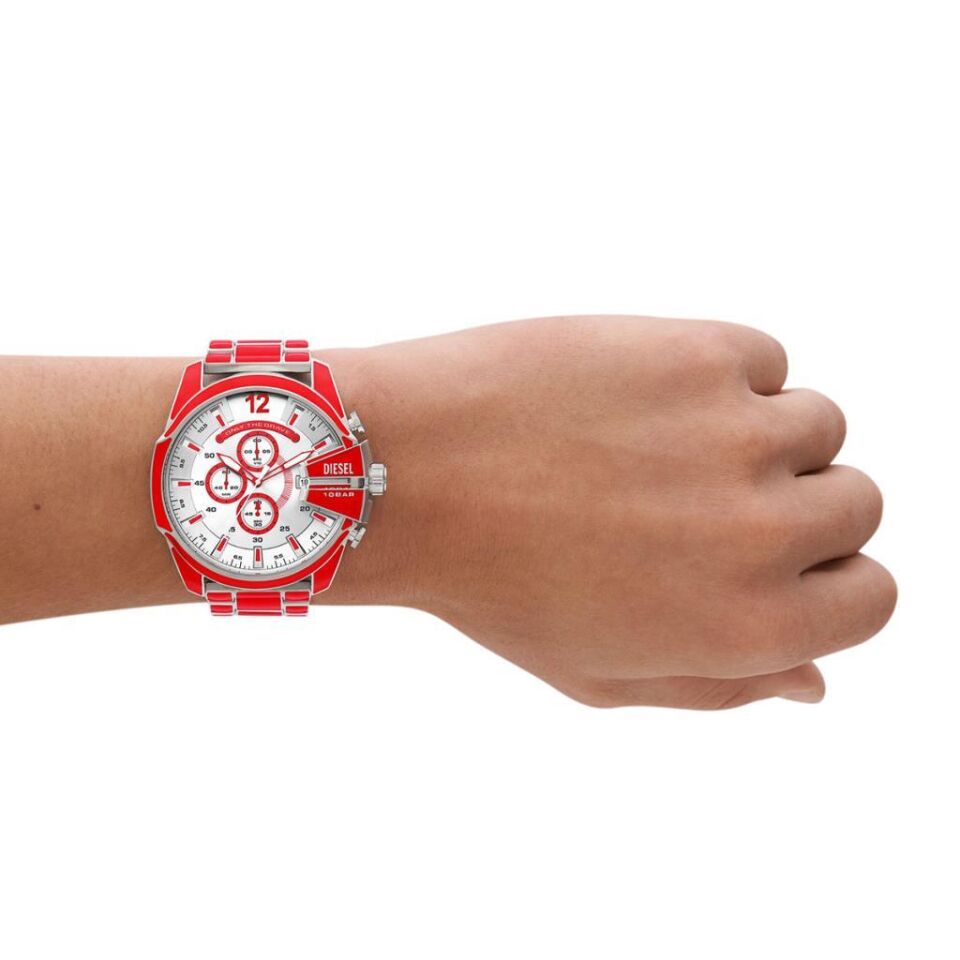 Diesel DZ4638 Quartz Çelik Gri/Kırmızı 10 ATM 51 mm Erkek Kol Saati