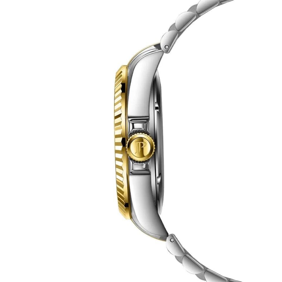 Jacques Philippe JPQGS5973X8V2 Swiss Made Quartz Çelik Altın/Gri Yeşil Kadran Safir Cam 10 ATM 40 mm Erkek Kol Saati