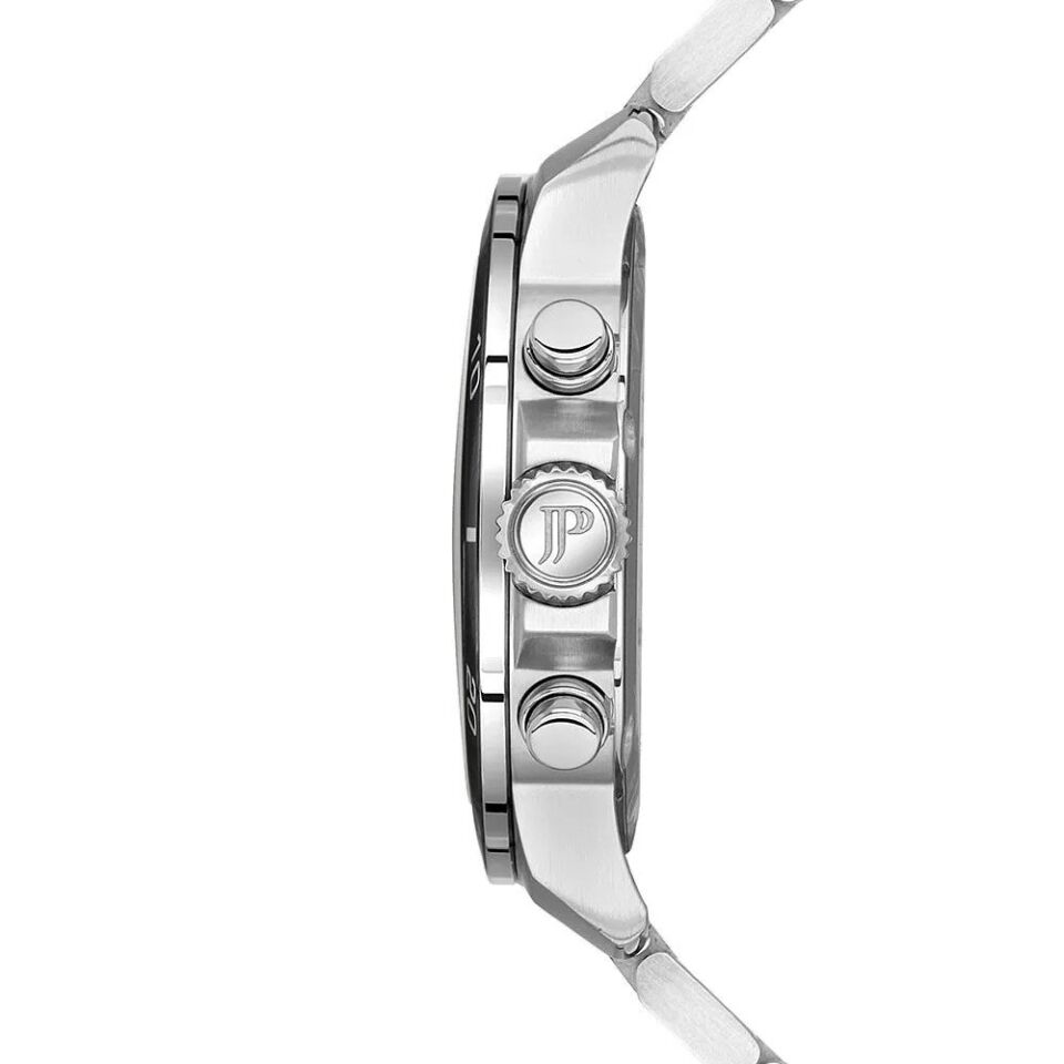 Jacques Philippe JPQGC151316N Swiss Made Quartz Çelik Gri Siyah Kadran Safir Cam 44 mm Erkek Kol Saati