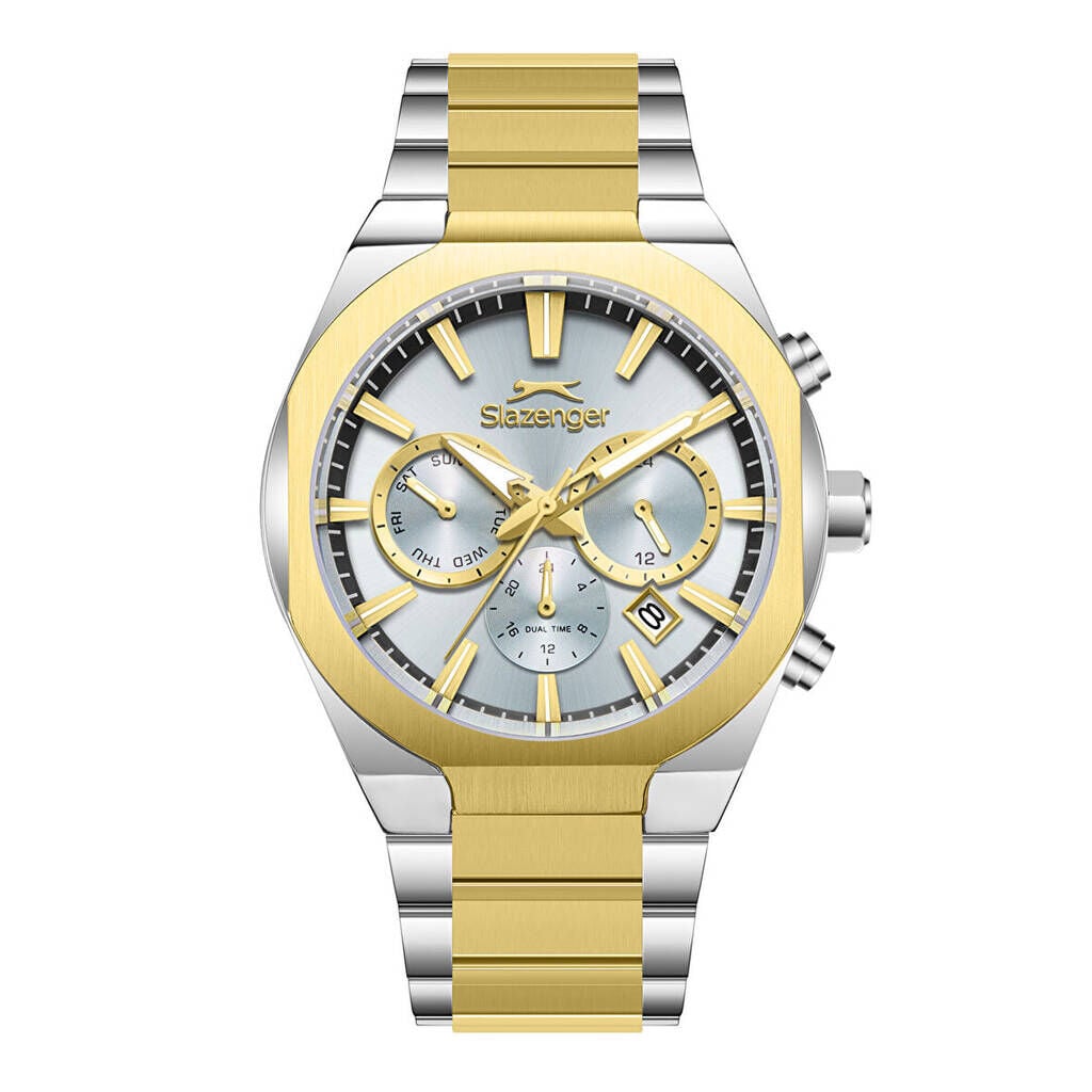 Slazenger SL.09.2540.2.05 Quartz Çelik Altın/Gri 42 mm Erkek Kol Saati