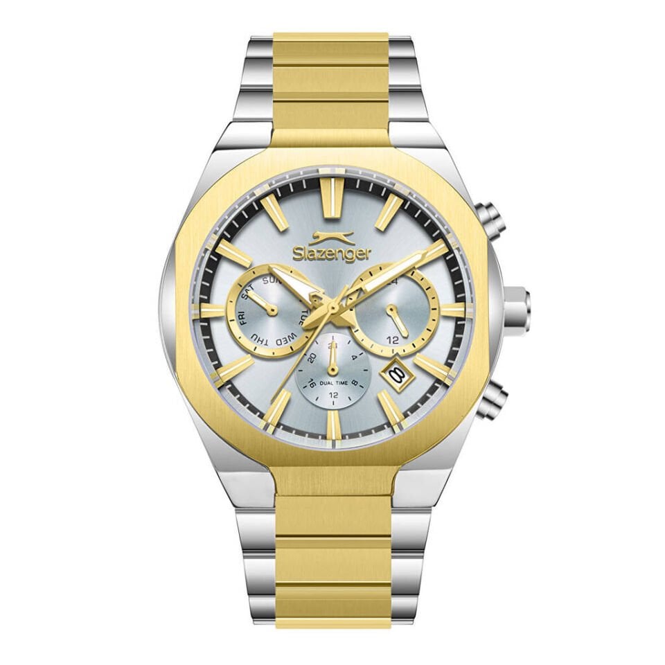 Slazenger SL.09.2540.2.05 Quartz Çelik Altın/Gri 42 mm Erkek Kol Saati