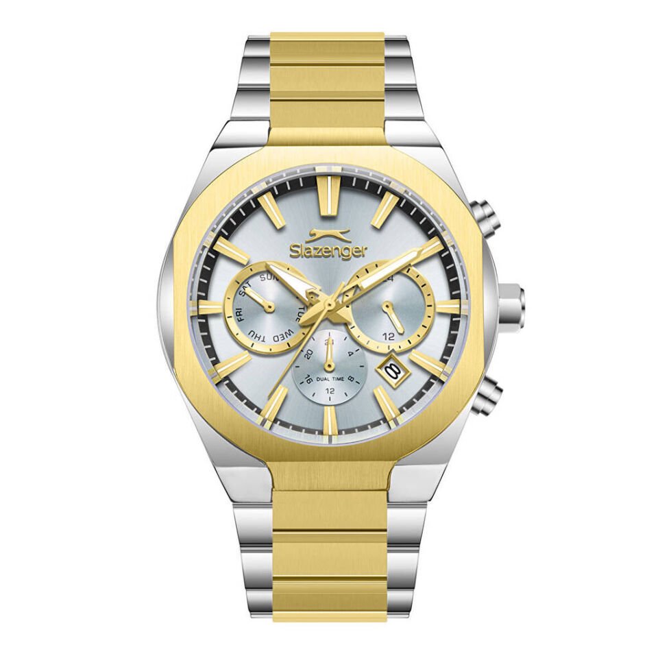 Slazenger SL.09.2540.2.05 Quartz Çelik Altın/Gri 42 mm Erkek Kol Saati