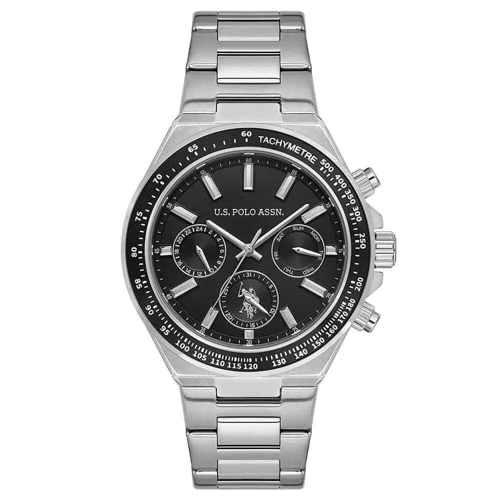 U.s. Polo Assn. USPA1130-03 Quartz Çelik Gri Siyah Kadran 43 mm Erkek Kol Saati