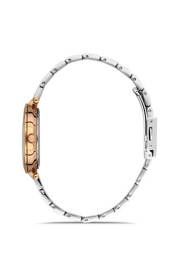 Ferro FL21331A-E Çelik Rose Gold/Metalik Gri 34 mm Kadın Kol Saati