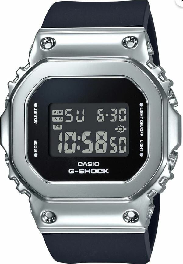 Casio GM-S5600-1DR Quartz Silikon Siyah 20 ATM 38 mm Erkek Kol Saati
