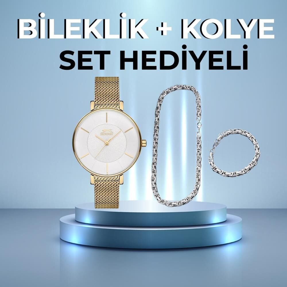 Slazenger SL.09.6147.3.03 35 mm Altın Rengi Kadın Kol Saati