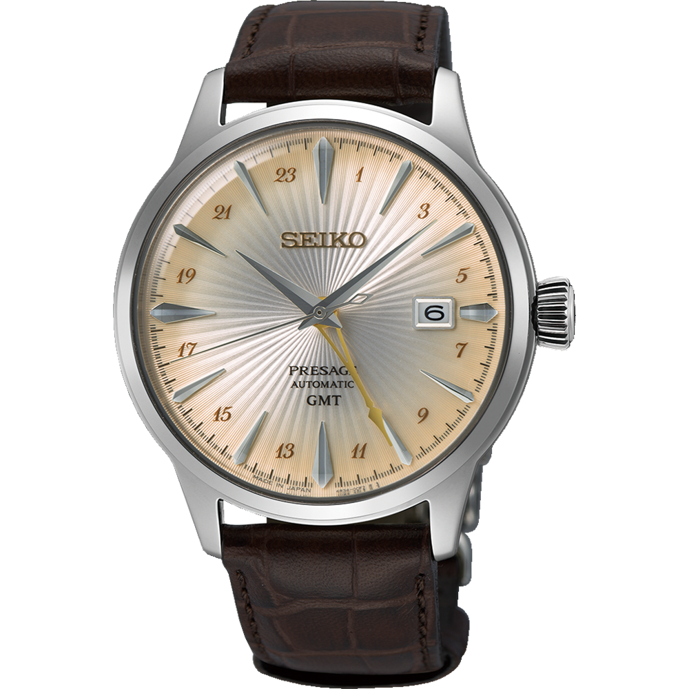 Seiko Presage SSK041J Otomatik Deri Kahverengi Krem Kadran 41 mm Erkek Kol Saati