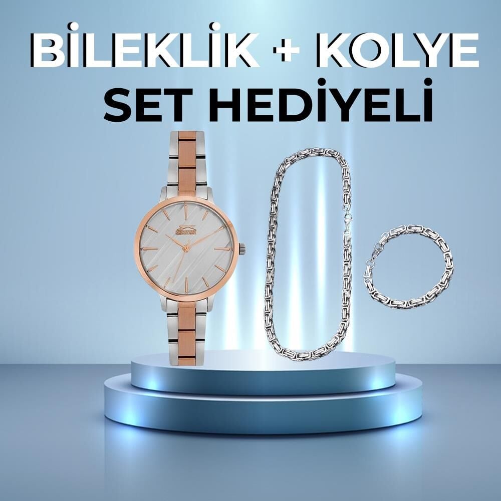 Slazenger SL.09.6227.3.04 Quartz 36 mm Gri\Rose Kadın Kol Saati