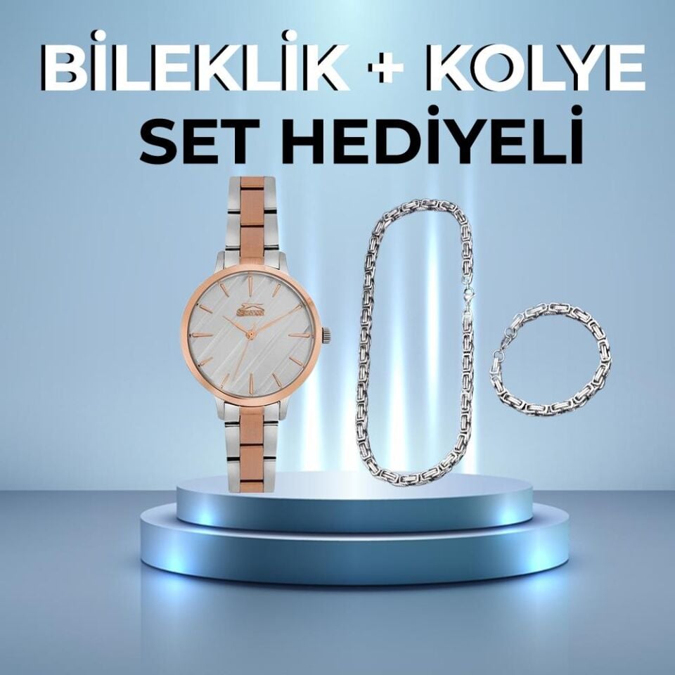 Slazenger SL.09.6227.3.04 Quartz 36 mm Gri\Rose Kadın Kol Saati