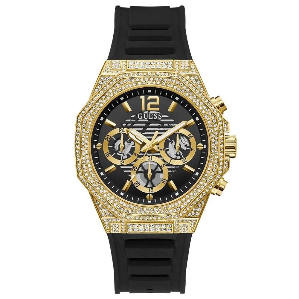 Guess GUGW0518G2 Quartz Silikon Siyah 44 mm Erkek Kol Saati