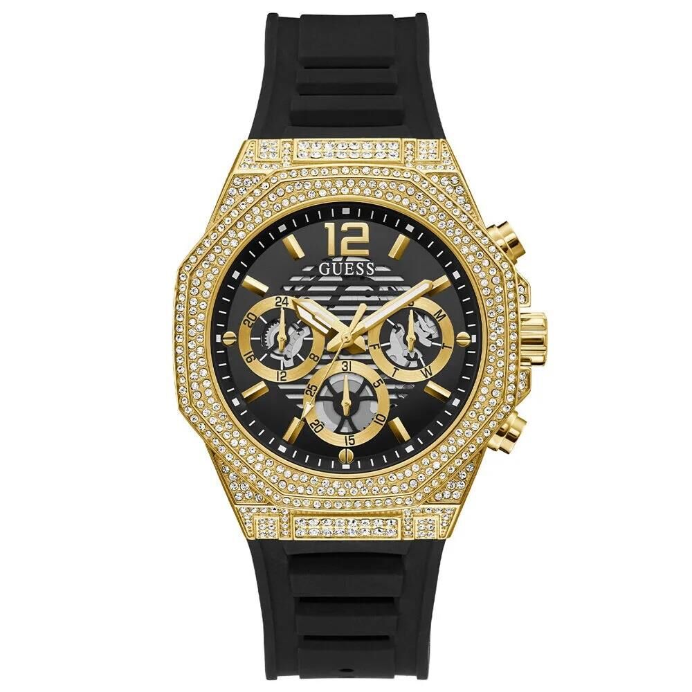 Guess GUGW0518G2 Quartz Silikon Siyah 44 mm Erkek Kol Saati