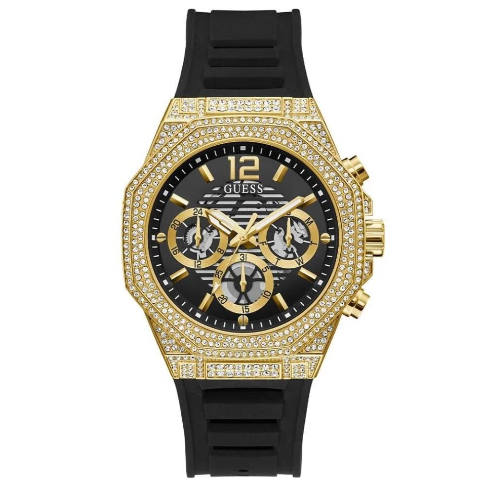 Guess GUGW0518G2 Quartz Silikon Siyah 44 mm Erkek Kol Saati