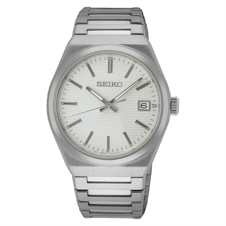 Seiko SUR553P1 Quartz Çelik Gri Beyaz Kadran 10 ATM 39 mm Erkek Kol Saati