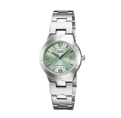 Casio LTP-1241D-3ADF Quartz Çelik Gri Yeşil Kadran 25 mm Kadın Kol Saati
