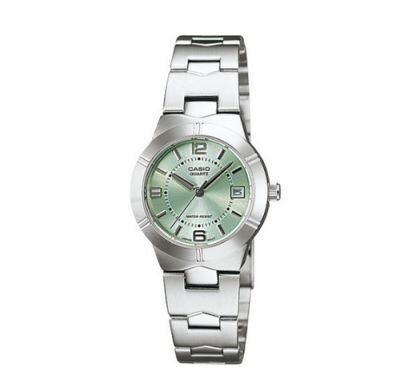 Casio LTP-1241D-3ADF Quartz Çelik Gri Yeşil Kadran 25 mm Kadın Kol Saati