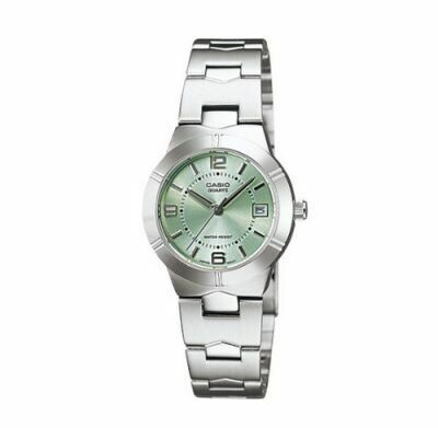 Casio LTP-1241D-3ADF Quartz Çelik Gri Yeşil Kadran 25 mm Kadın Kol Saati