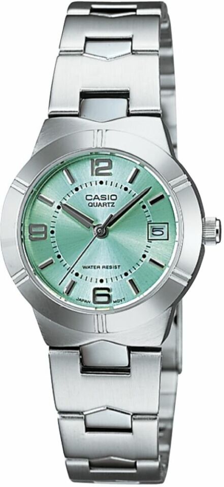 Casio LTP-1241D-3ADF Quartz Çelik Gri Yeşil Kadran 25 mm Kadın Kol Saati