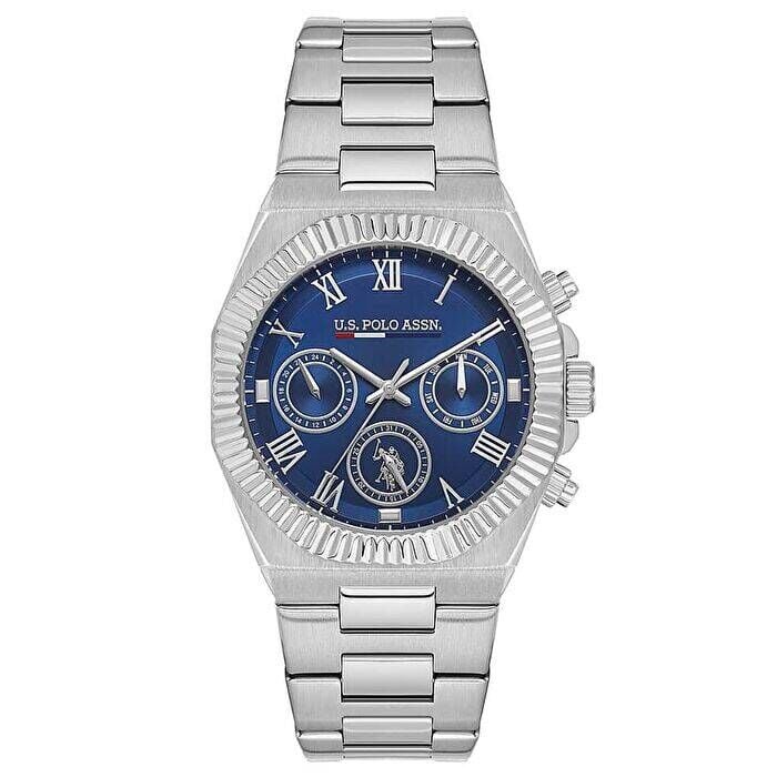 U.s. Polo Assn. USPA1128-01 Quartz Çelik Gri Lacivert Kadran 40 mm Erkek Kol Saati