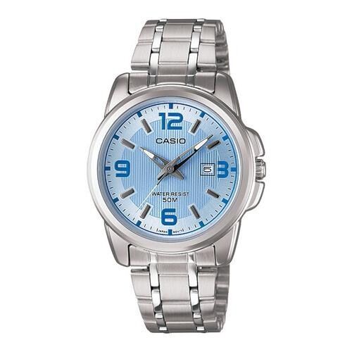 Casio LTP-1314D-2AVDF Quartz Çelik Gri Mavi Kadran 33 mm Kadın Kol Saati