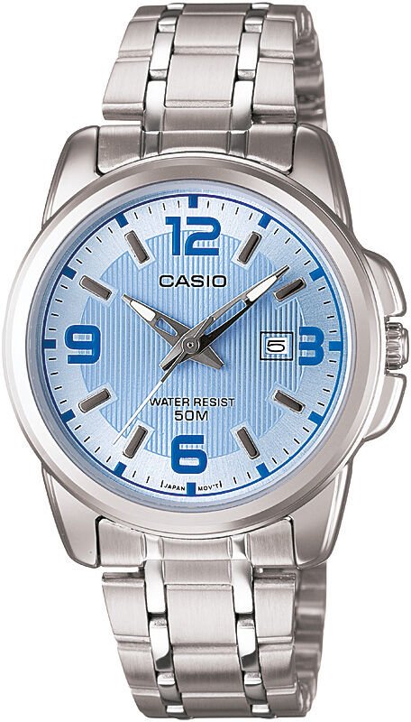 Casio LTP-1314D-2AVDF Quartz Çelik Gri Mavi Kadran 33 mm Kadın Kol Saati