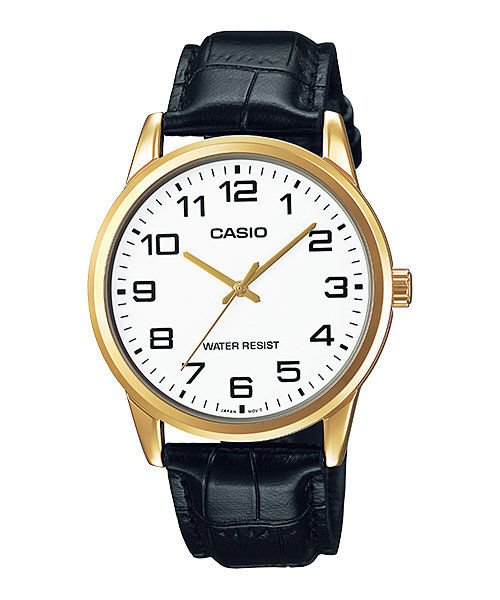 Casio MTP-V001GL-7BUDF Quartz Deri Siyah 38 mm Erkek Kol Saati