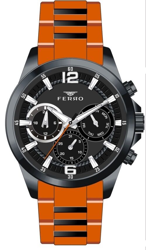 Ferro FM31362D-ZL 46 mm Turuncu Erkek Kol Saati