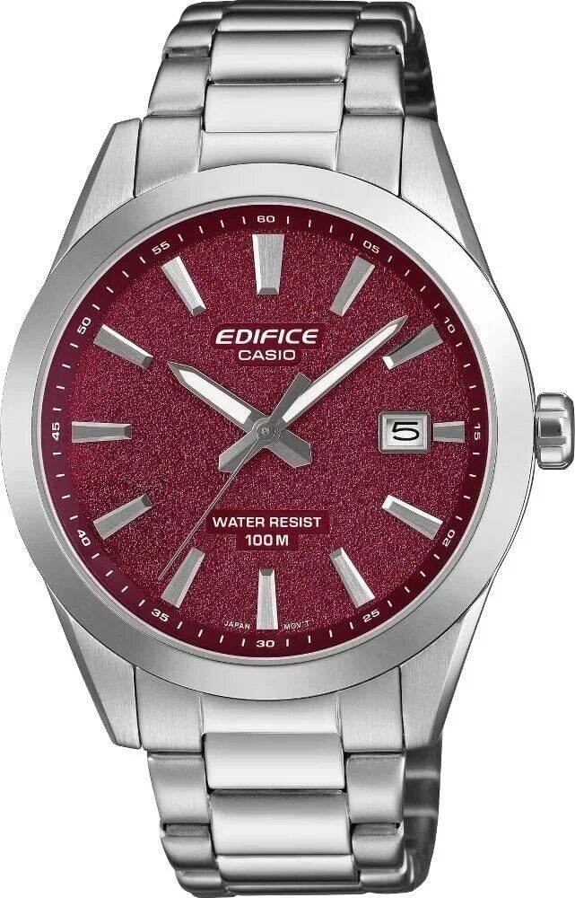 Casio Edifice EFV-160D-4AVDF Quartz Çelik Gri Bordo Kadran 10 ATM 40 mm Erkek Kol Saati