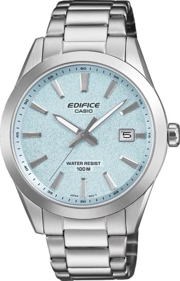 Casio Edifice EFV-160D-2BVDF Quartz Çelik Gri Turkuaz Kadran 10 ATM 40 mm Erkek Kol Saati